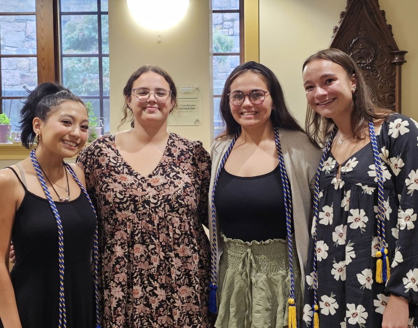 Group of students at an honor society induction