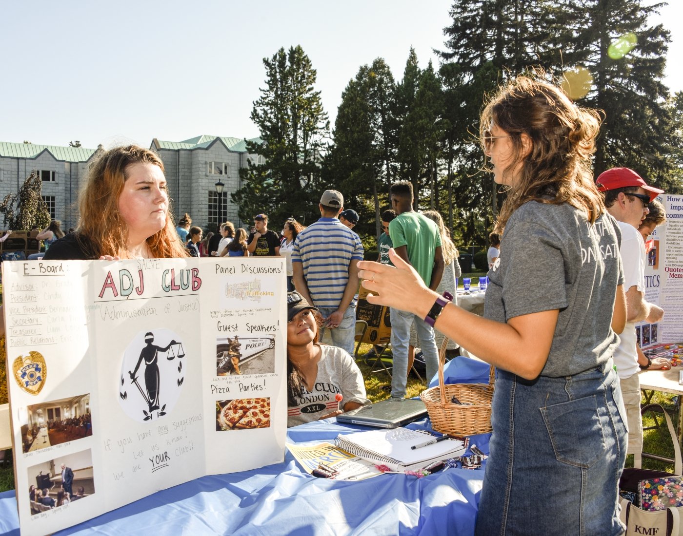 ADJ club table at activities fair