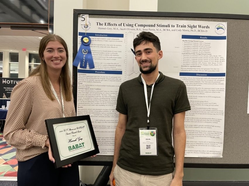 Photo for blog post "Students win multiple awards at behavior analysis conference"