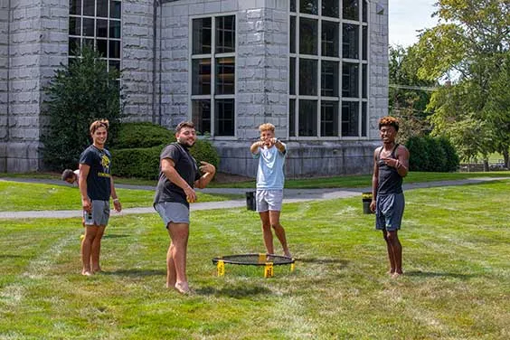 students outside